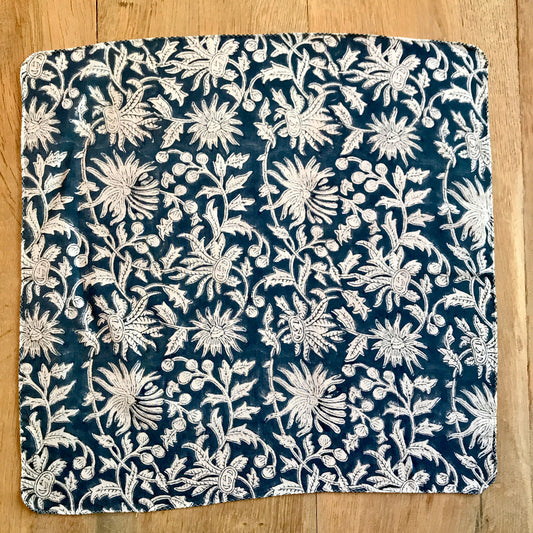 Servetten Verwoven WIt op Blauw