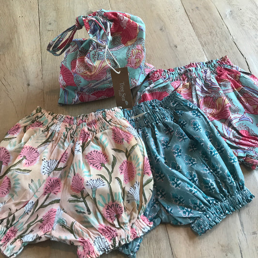 Baby Bloomers Roze Pioenrozen & Klaver