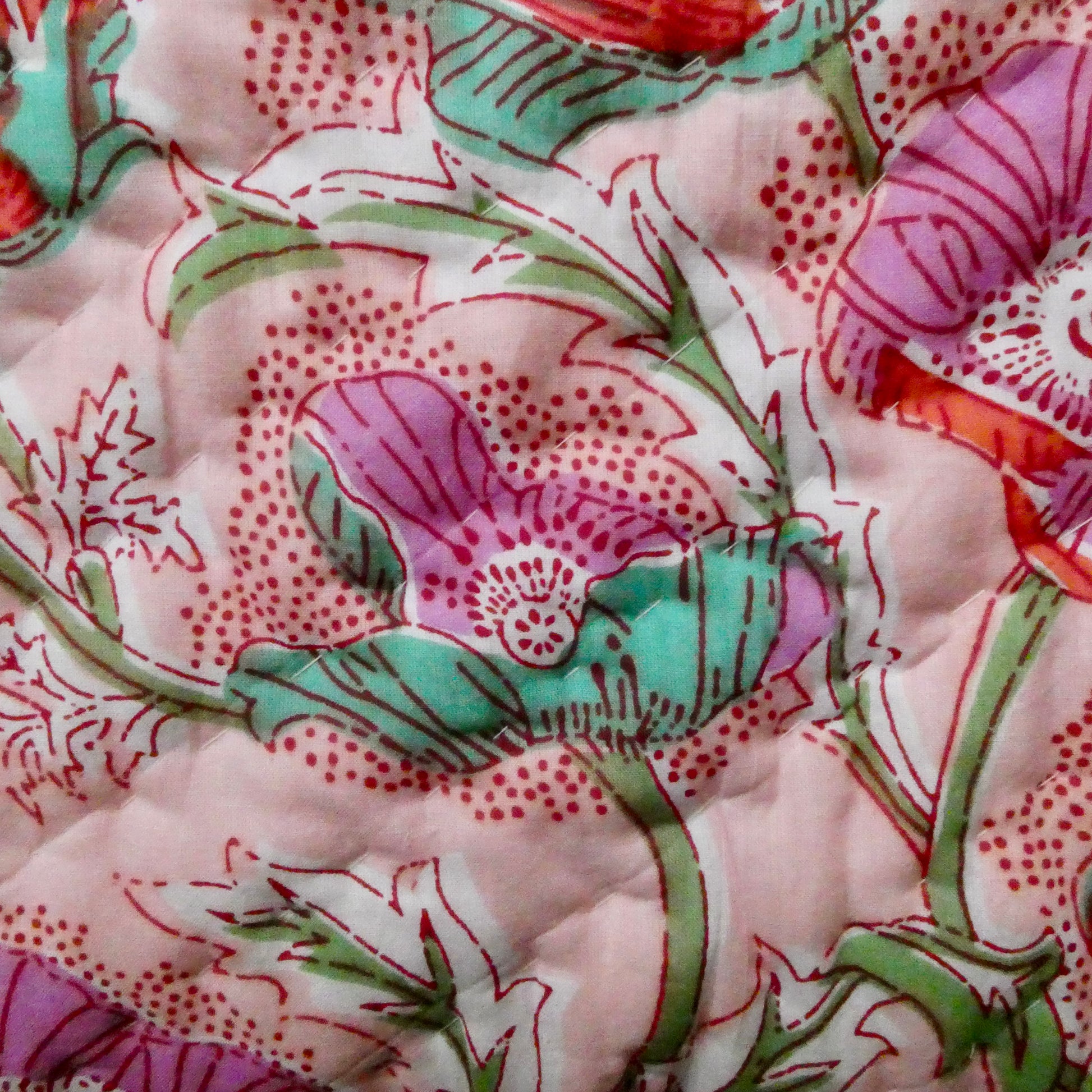 baby playmat pink quilted cotton