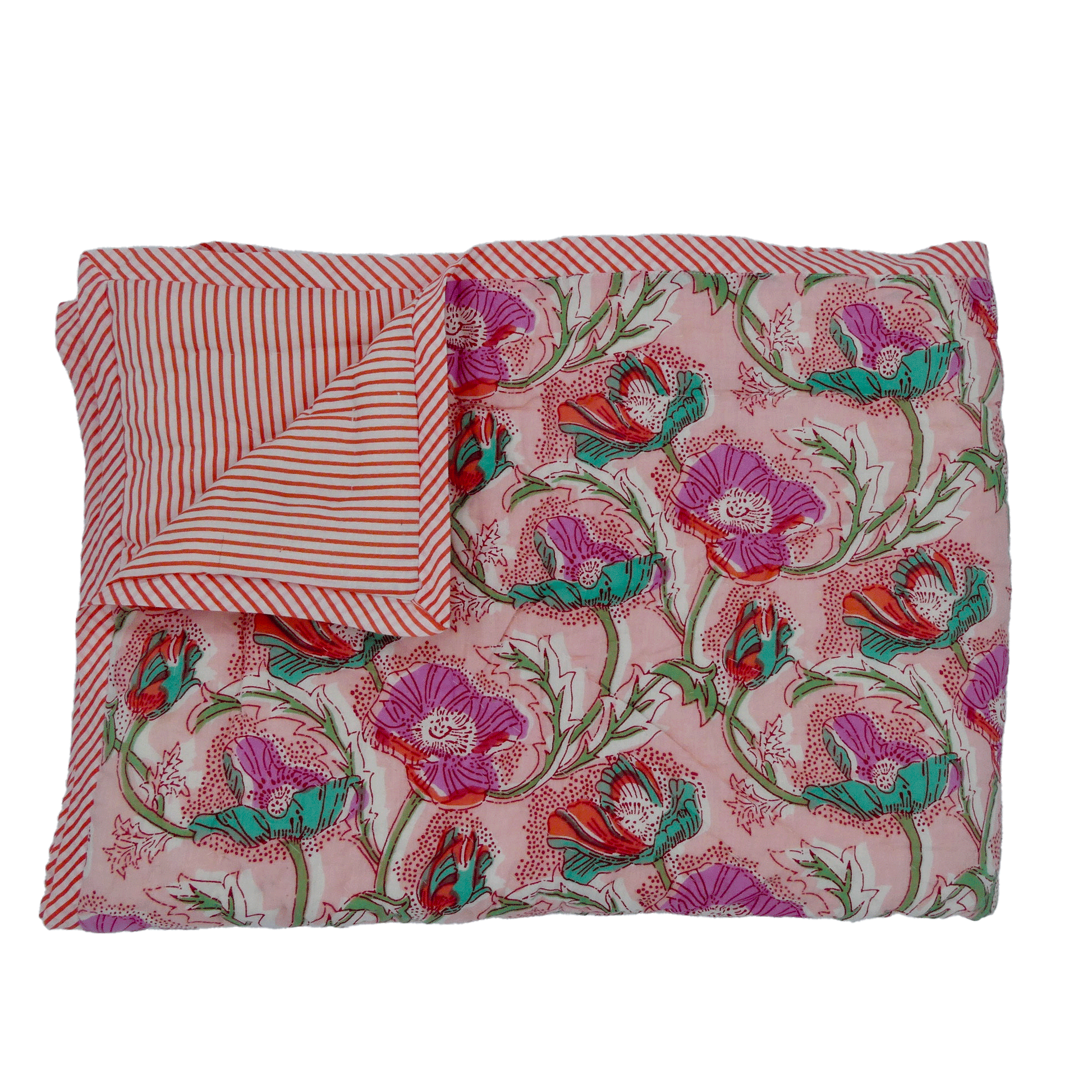 baby playmat pink quilted cotton