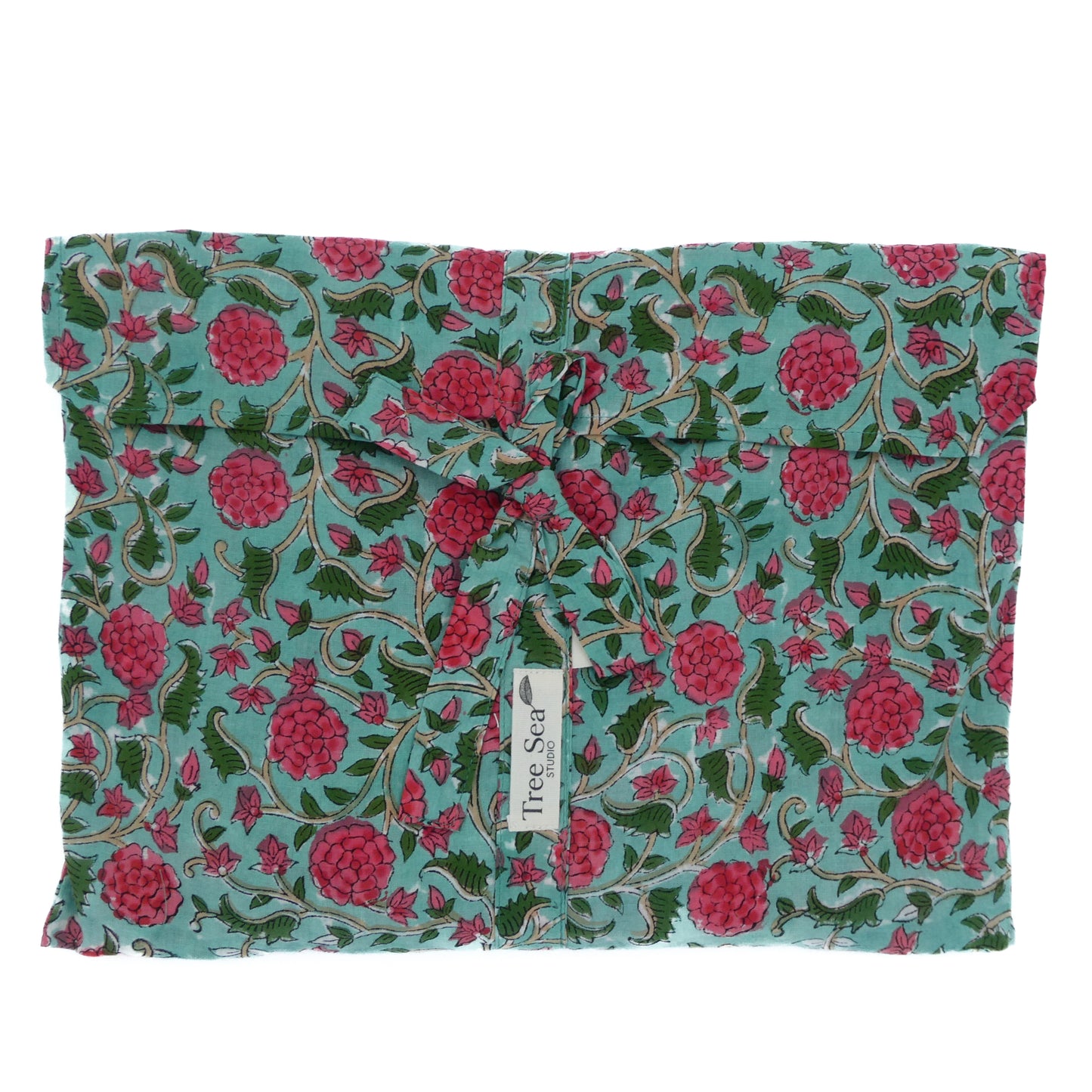 cotton pyjama set women pink green floral design